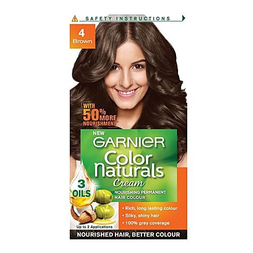 Garnier Color Naturals Shade 4 Brown 60ml + 50g – Shajgoj