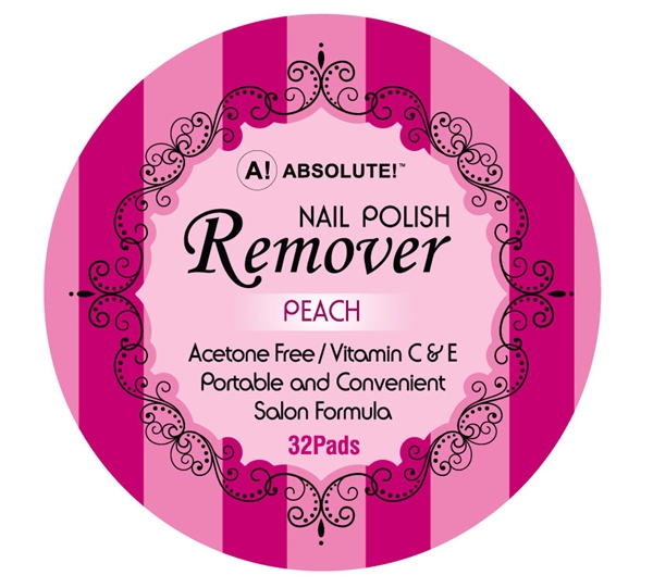 NICKA K ABSOLUTE NAIL POLISH REMOVER PEACH AR02 32 PADS Shajgoj