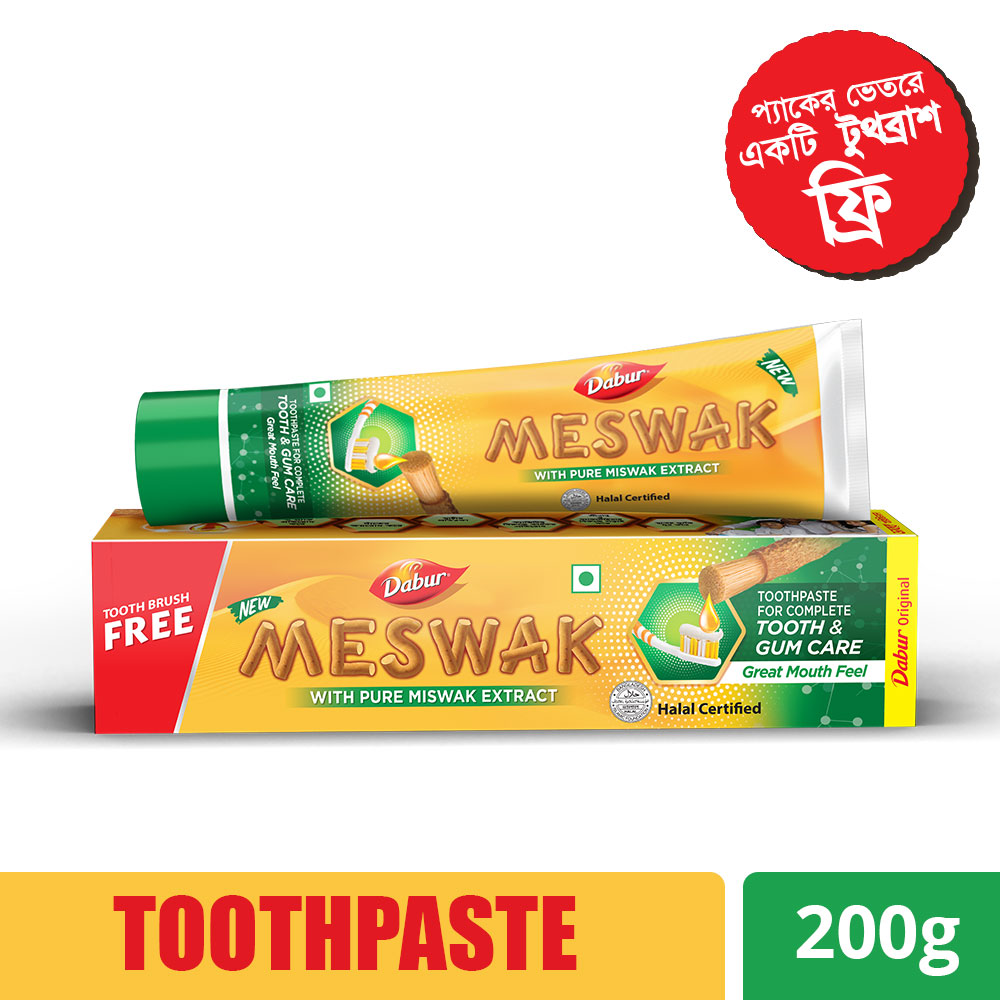 Dabur Meswak Toothpaste (Free Toothbrush) – Shajgoj