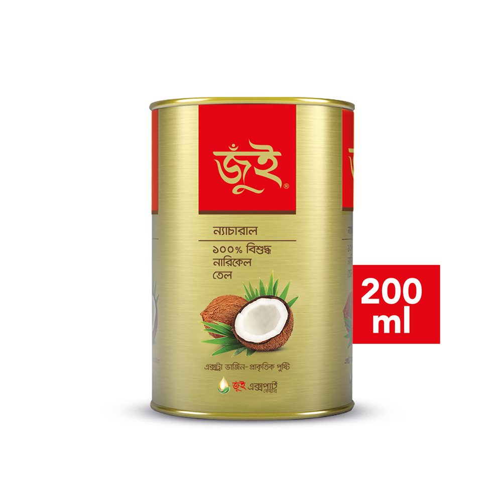 Jui Pure Coconut Oil (Tin) 200.0 ml Shajgoj