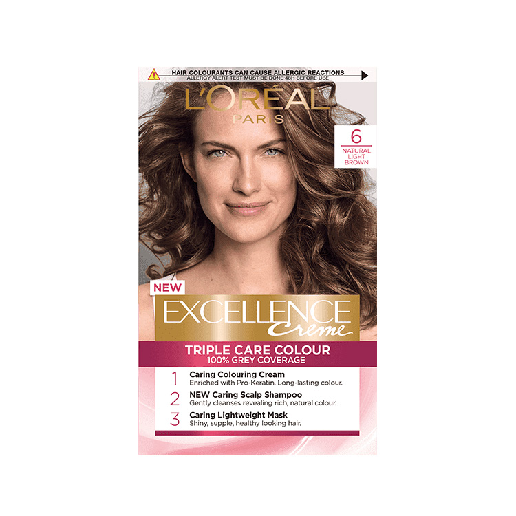 L'Oreal Paris Excellence Creme Permanent Hair Natural Light Brown 6 –  Shajgoj