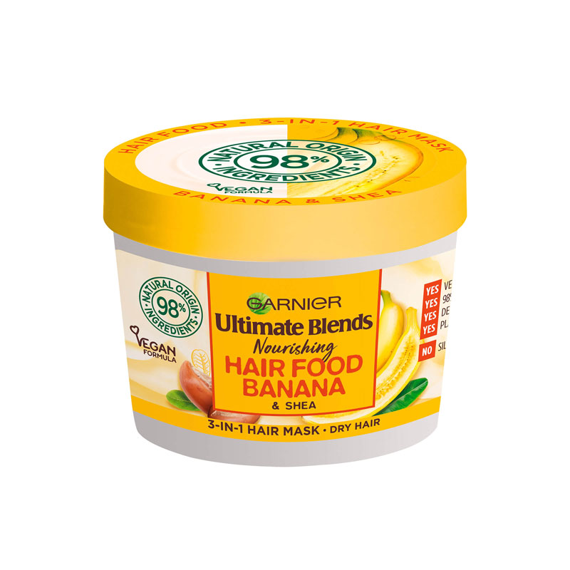 Garnier Ultimate Blends Hair Food Banana 3-In-1 Dry Hair Mask Treatment –  Shajgoj