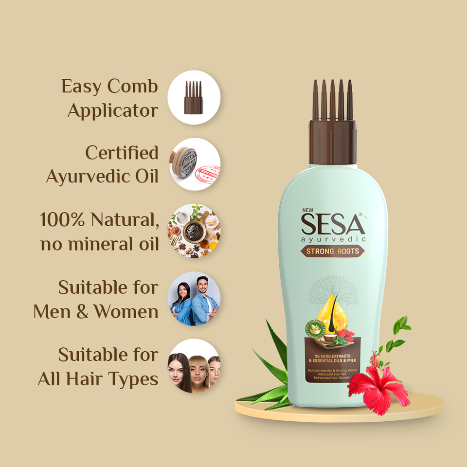 SESA Ayurvedic Strong Roots Hair Oil 110 ml. – Shajgoj