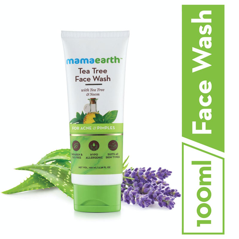 Mamaearth tea tree facewash for acne & pimples Shajgoj