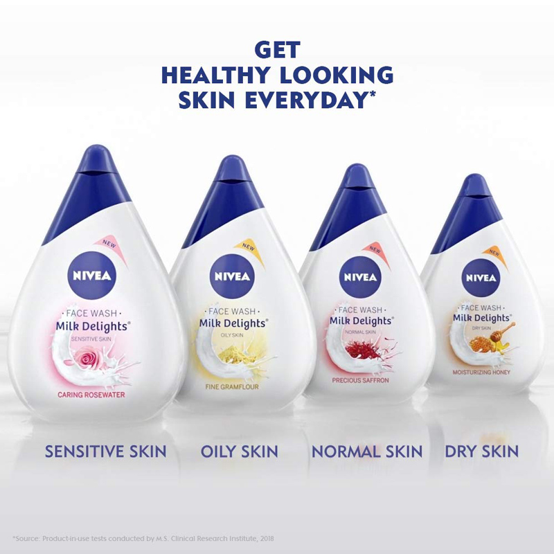 NIVEA Face Wash Milk Delights Precious Saffron for Normal Skin Shajgoj