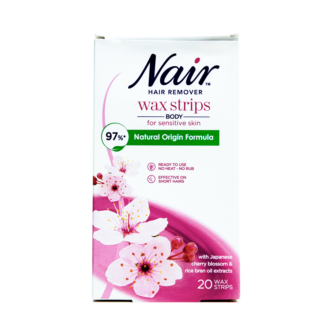 Nair Hair Remover Body Wax Strips With Japanese Cherry Blossom & Rice Bran  Oil 20Strips – Shajgoj