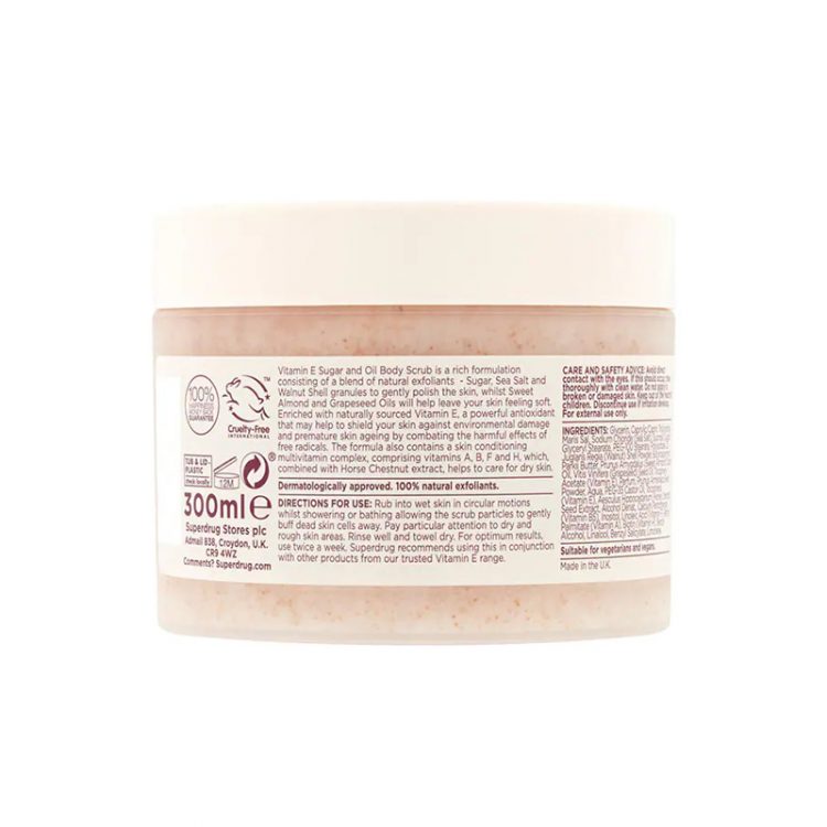 Superdrug Vitamin E Sugar Oil Body Scrub Shajgoj