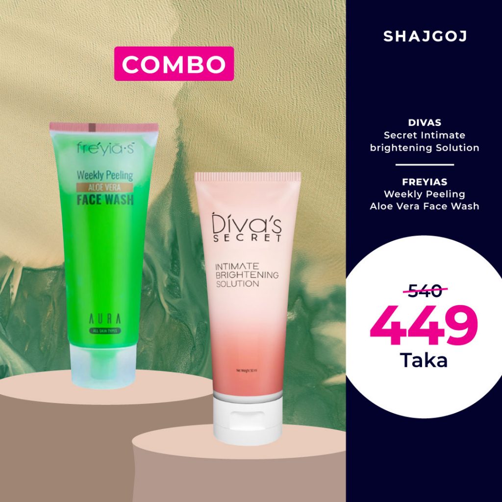 Freyias Weekly Peeling Aloe Vera Face Wash 100ml & Divas Secret
