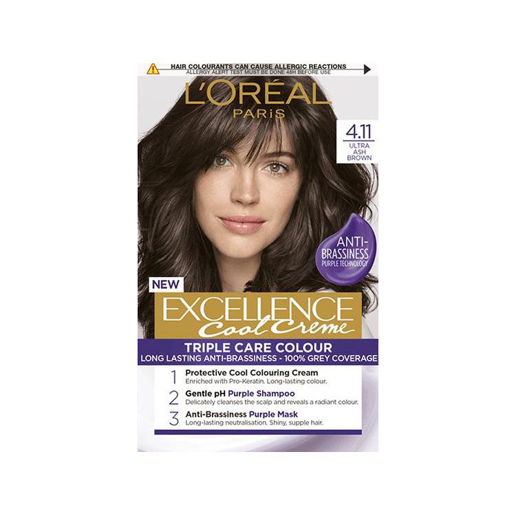 L'Oreal Excellence Cool Crème permanent hair dye  Ultra Ash Brown –  Shajgoj