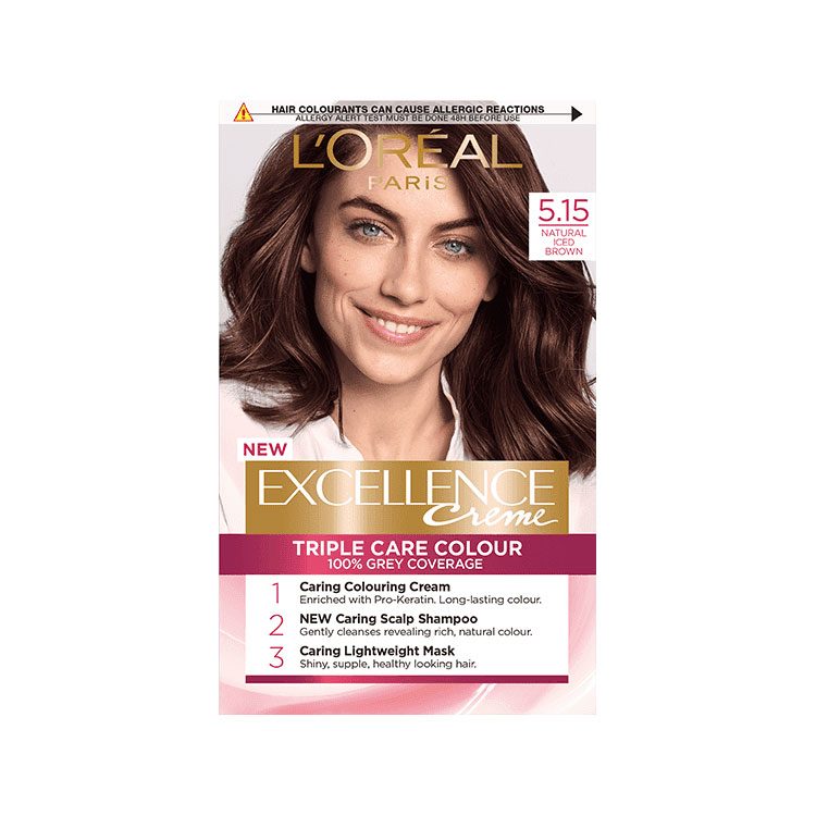 L'Oreal Excellence Crème  Natural Iced Brown Permanent Hair Dye –  Shajgoj