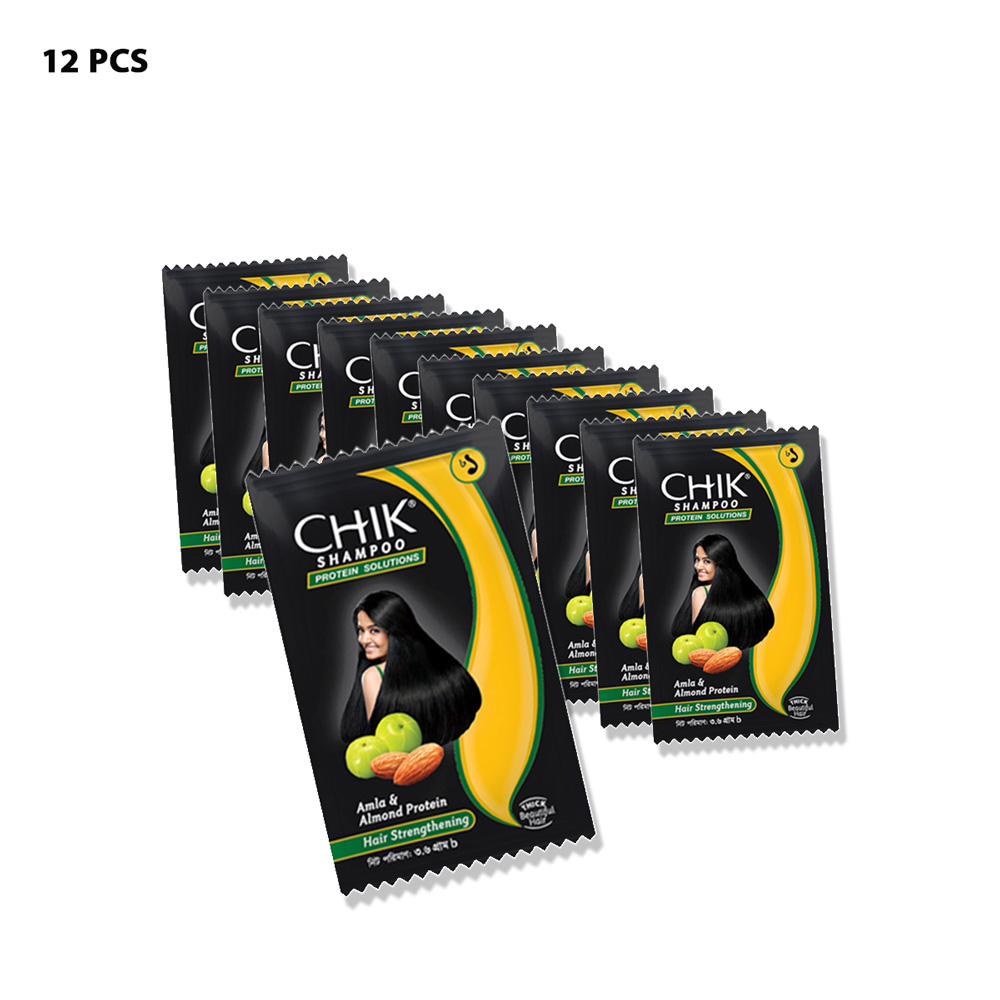 Chik Shampoo with Amla & Almond Protein Hair strengthening Protien Solution   minipack 12pcs Combo – Shajgoj
