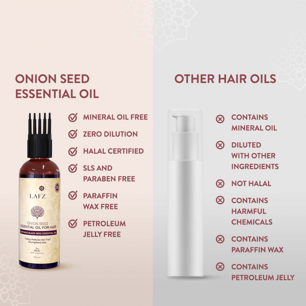 LAFZ Halal Onion Seed Essential Oil For Hair – Shajgoj