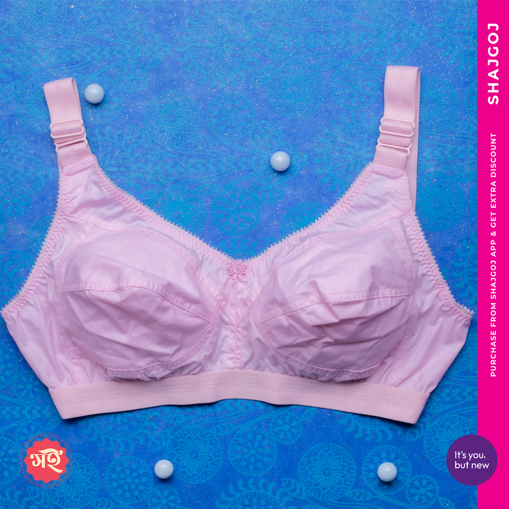 Shoi Double Layered Regular Use Cotton Bra Pink Shajgoj