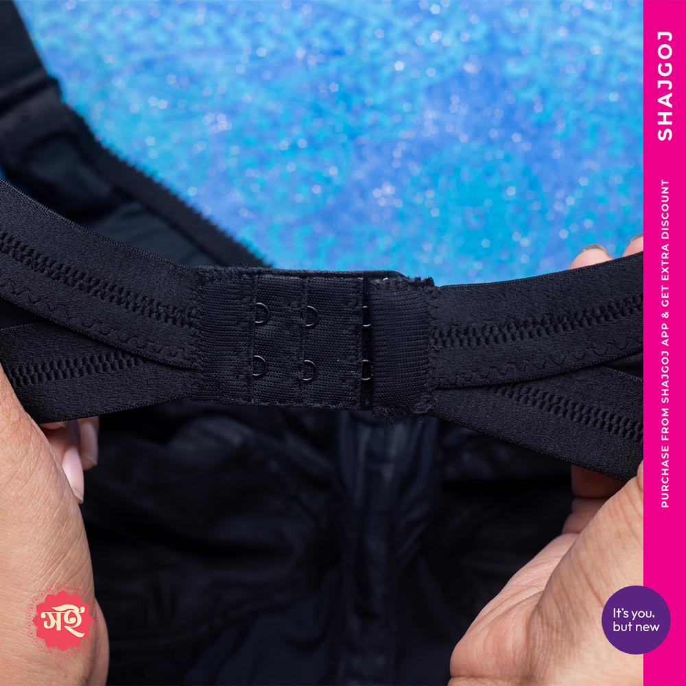 Shoi Double Layered Regular Use Cotton Bra Black Shajgoj