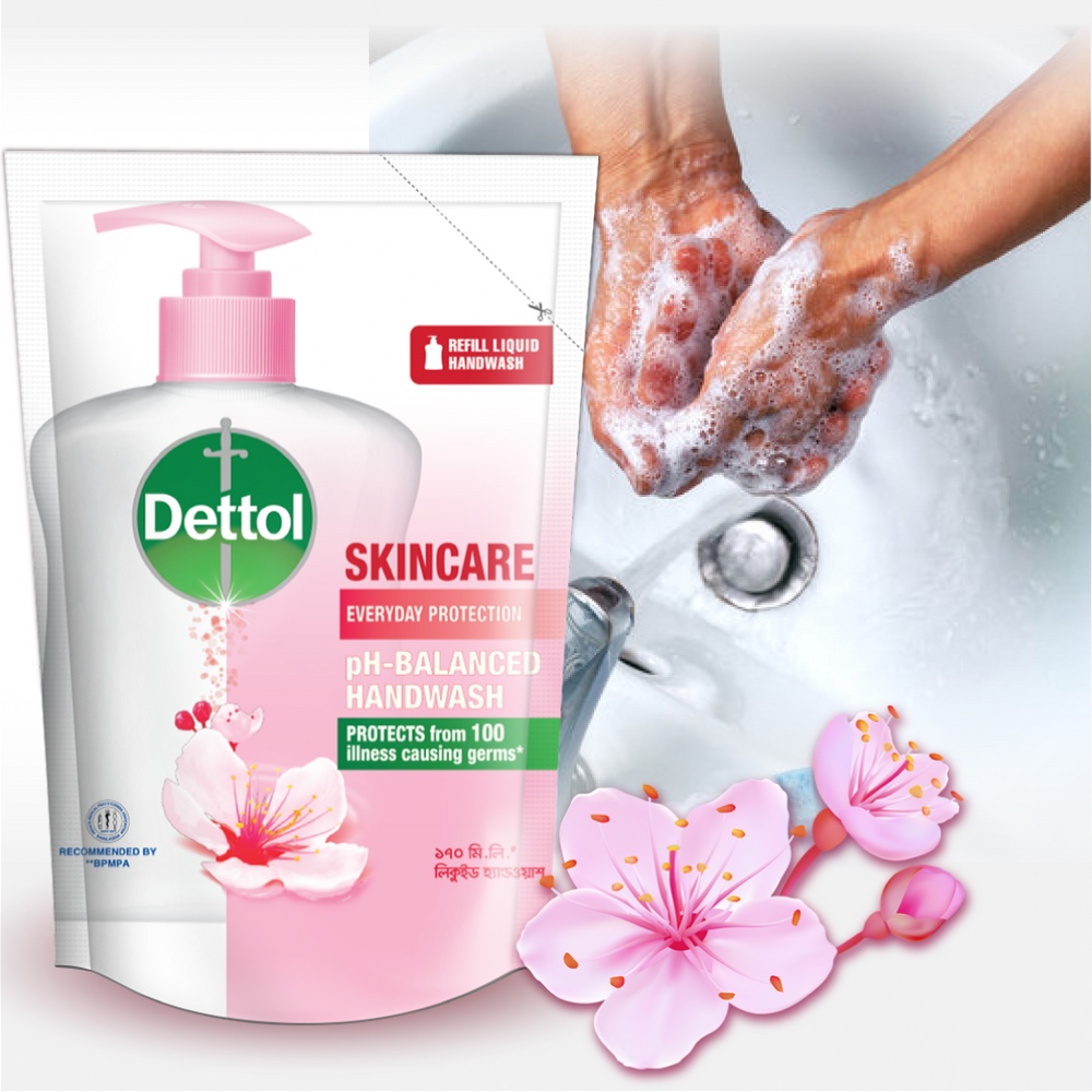 Dettol Handwash Skincare Refill, pHBalanced Liquid Soap with