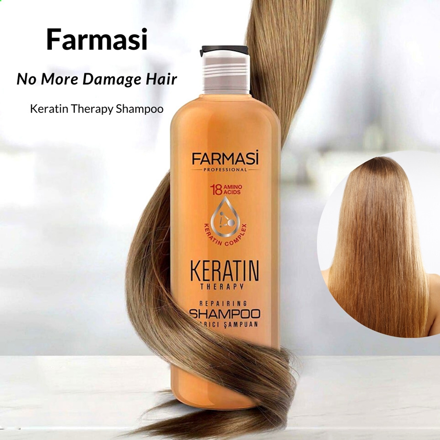 Hofte Bemærkelsesværdig mundstykke Farmasi Keratin Therapy Repairing Shampoo For Dry & Damaged Hair – Shajgoj