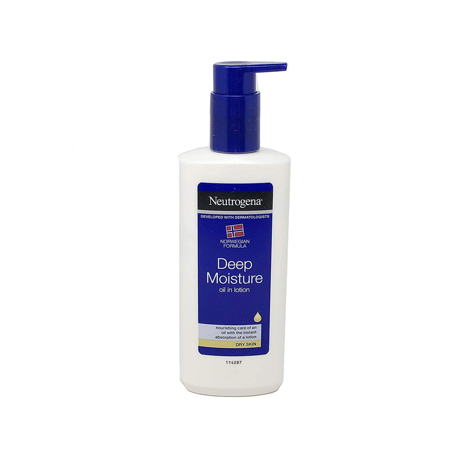 Neutrogena Norwegian Formula Deep Moisture Oil in Lotion Nourishes Dry Skin Shajgoj