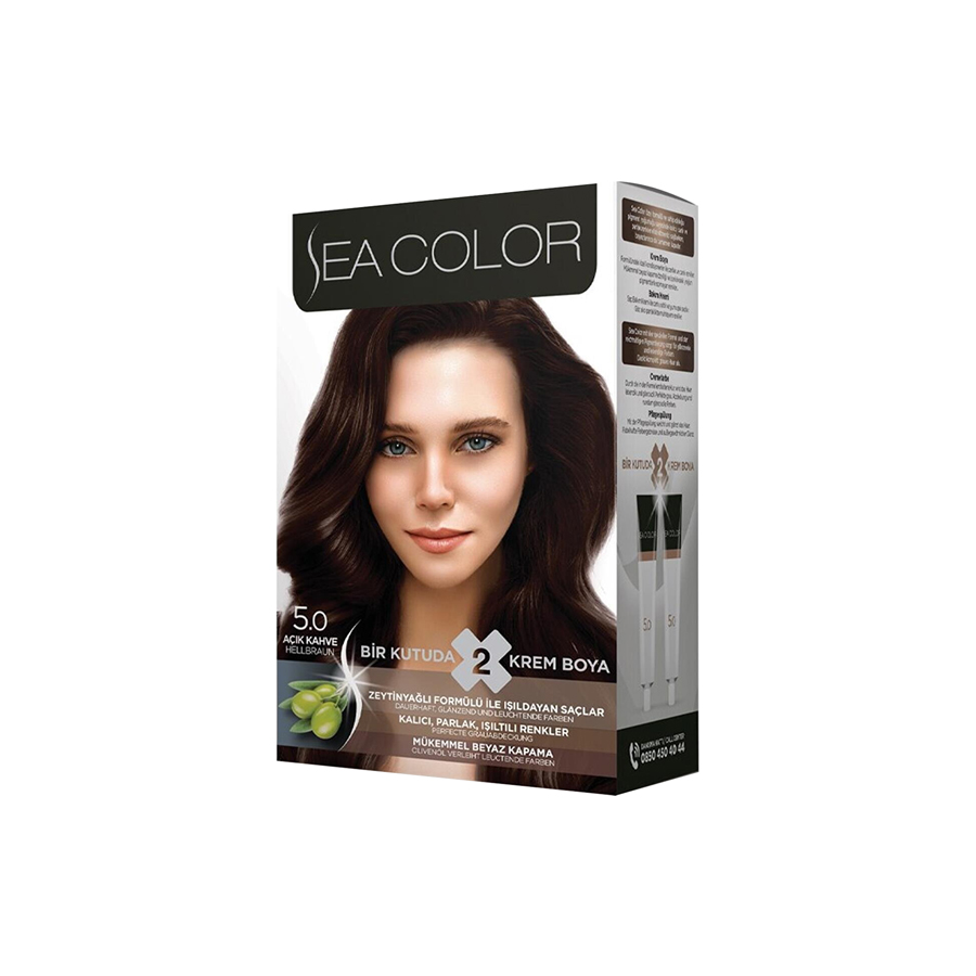 Sea Color Premium Hair Color – Light Brown  – Shajgoj