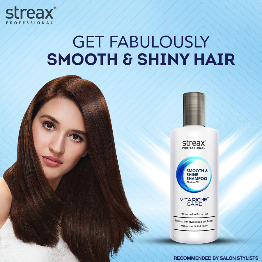 Streax Professionals Vitariche Care Smooth & Shine Shampoo for Dry