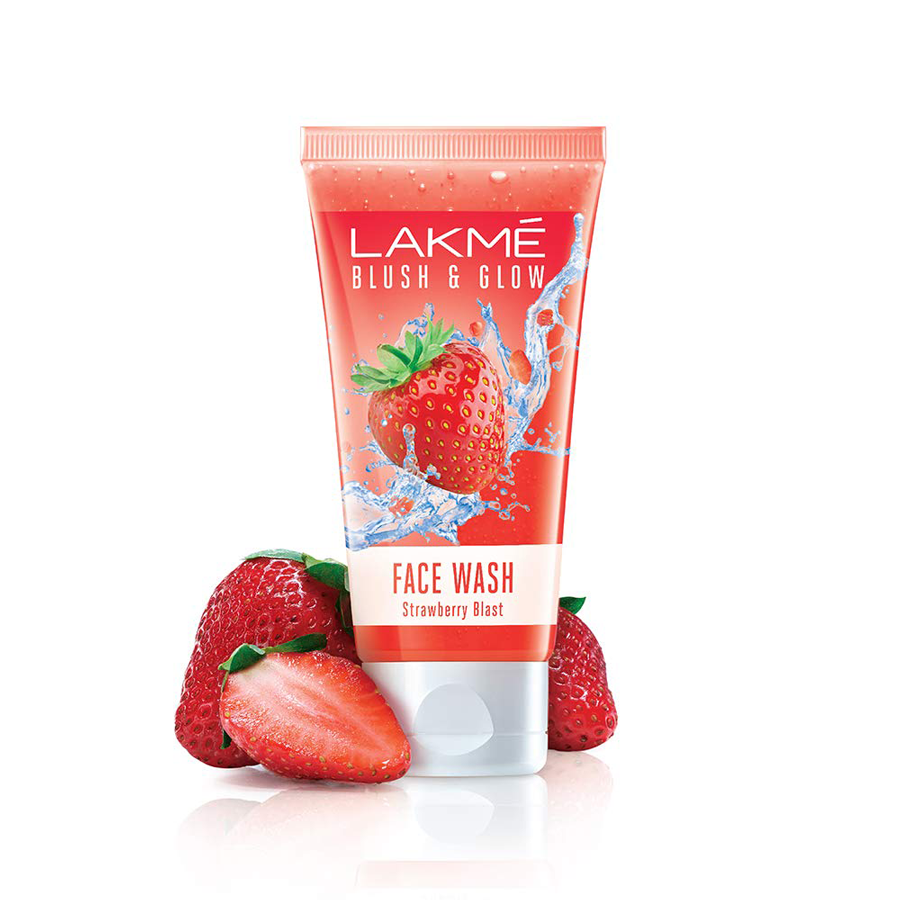 Lakme Blush And Glow Gel Face Wash Strawberry Shajgoj