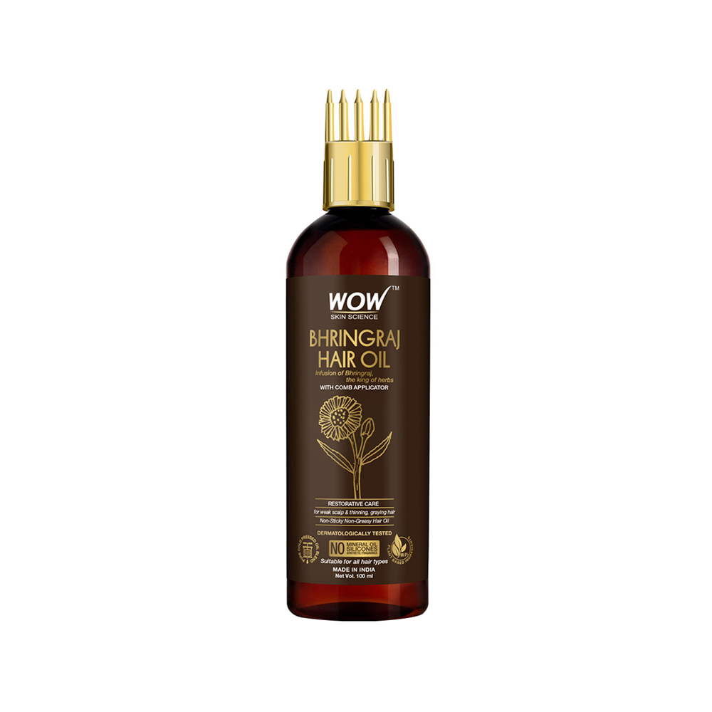 Wow Skin Science Bhringraj Hair Oil With Comb Applicator – Shajgoj