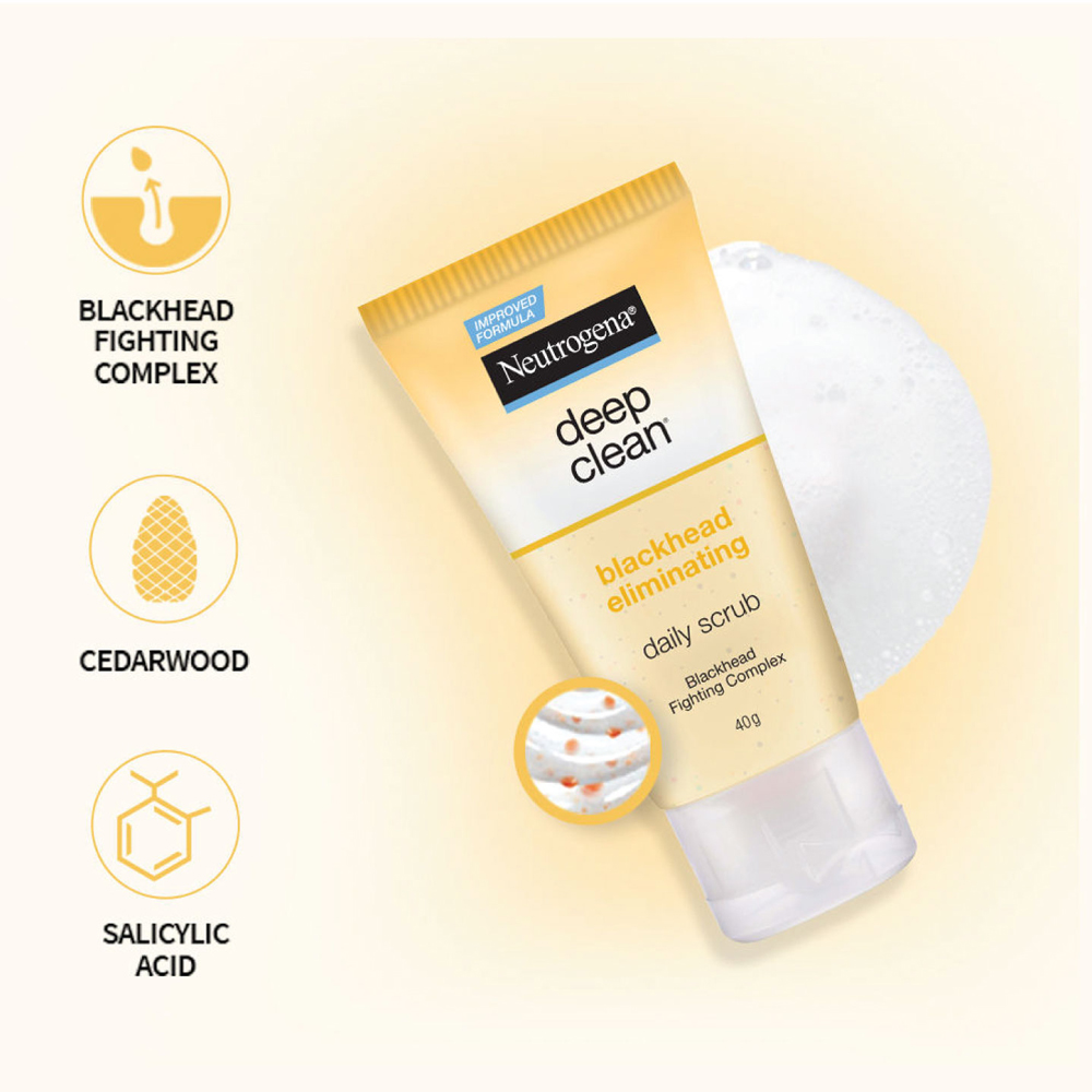 Neutrogena Deep Clean Scrub Blackhead Eliminating Daily Scrub Shajgoj