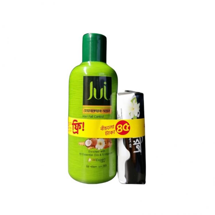Jui Hair Care Oil 200 ml ( Get free Meril Milk & Belly Soap Bar 75 gm