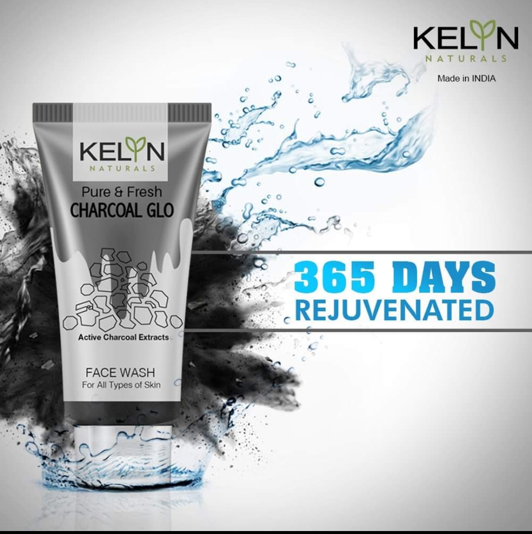 Kelyn Face Wash Charcoal Glo Shajgoj